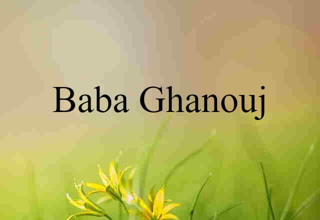 Baba Ghanouj (noun) Definition, Meaning & Examples