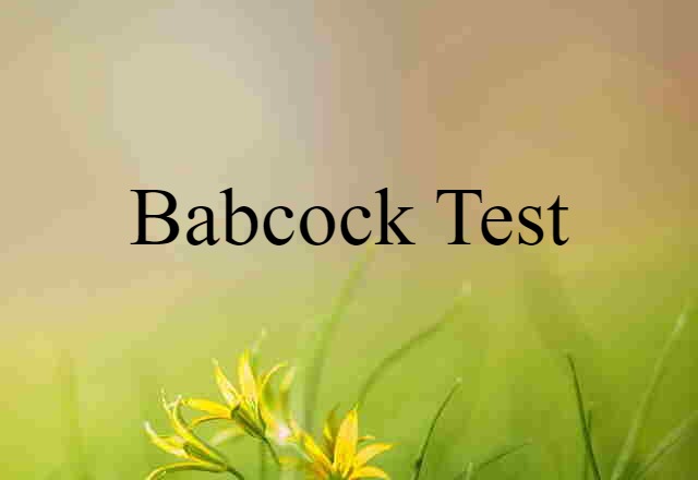 Babcock test