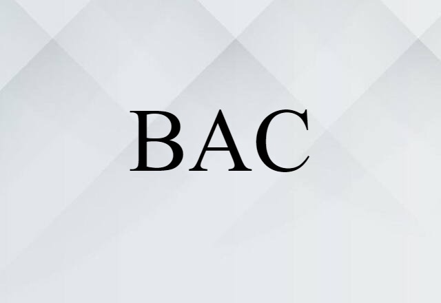 BAC (noun) Definition, Meaning & Examples