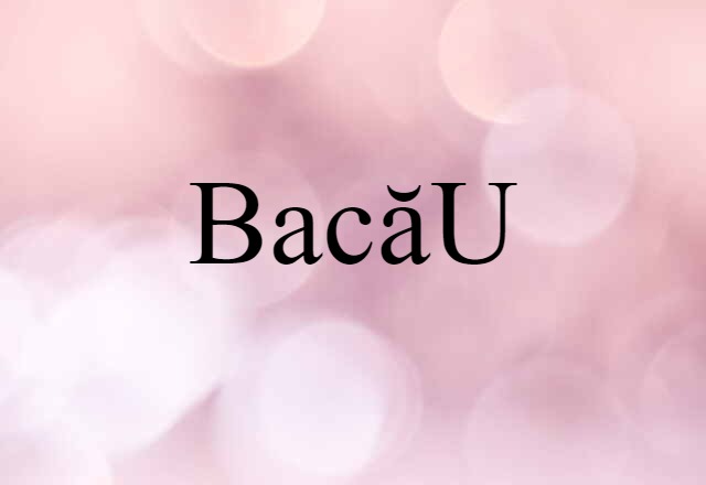 Bacău (noun) Definition, Meaning & Examples