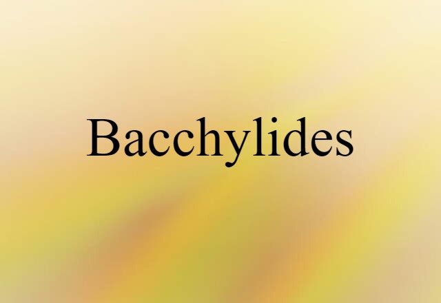 Bacchylides