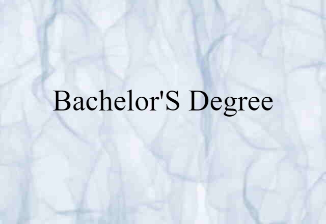 bachelor's degree