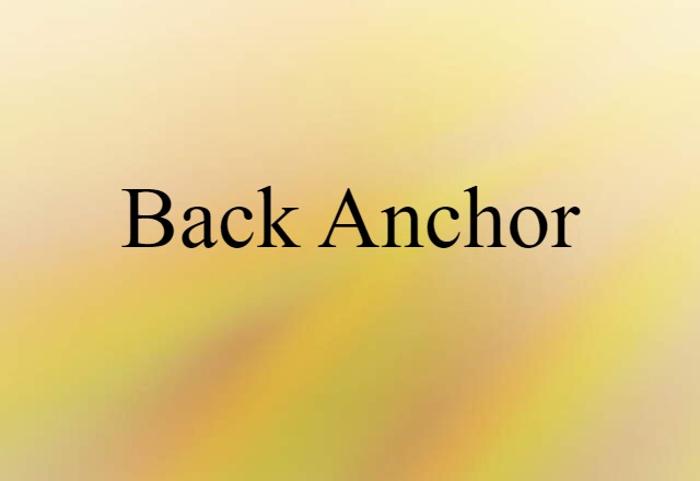 back anchor