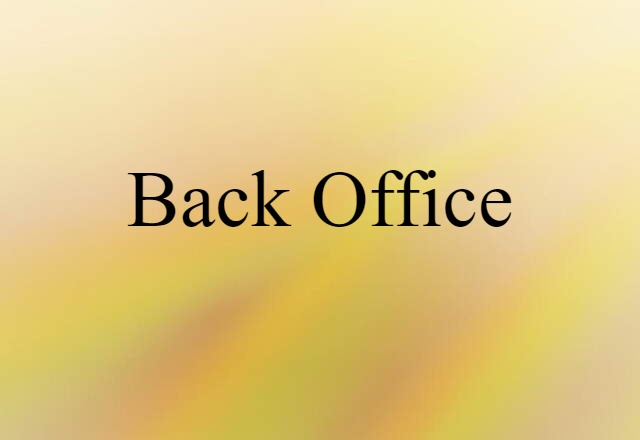 back office