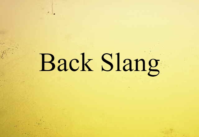 back slang