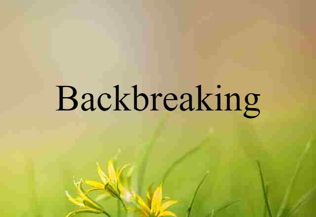 Backbreaking (noun) Definition, Meaning & Examples