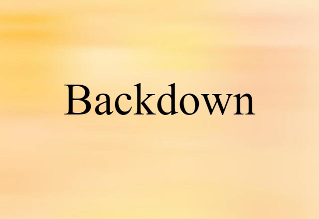 backdown