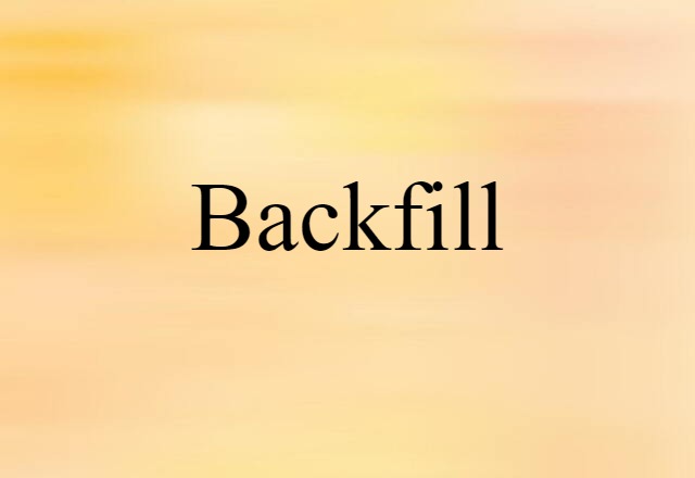 backfill