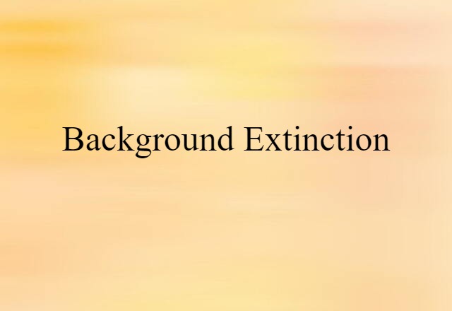 background extinction