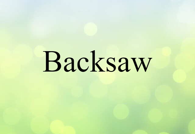 backsaw