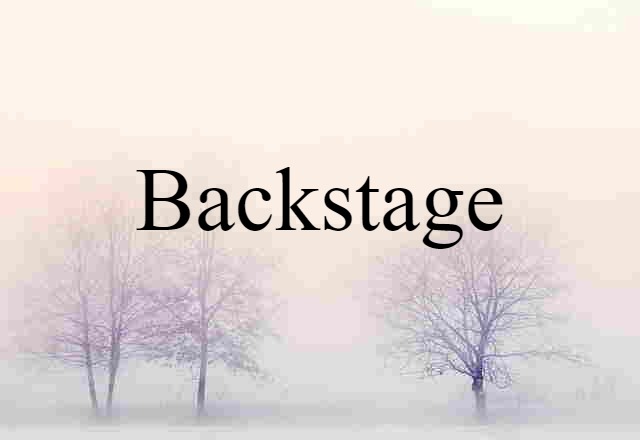 Backstage (noun) Definition, Meaning & Examples