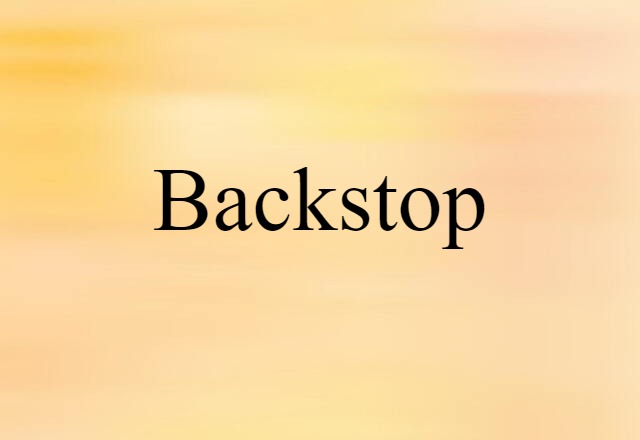 Backstop (noun) Definition, Meaning & Examples