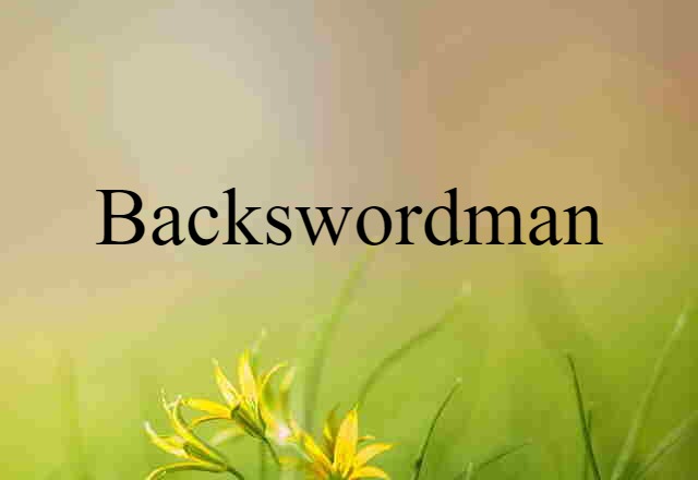 Backswordman (noun) Definition, Meaning & Examples