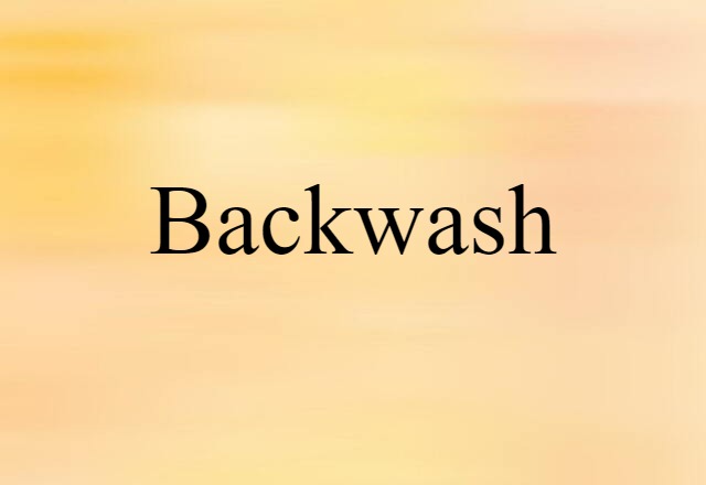 Backwash (noun) Definition, Meaning & Examples