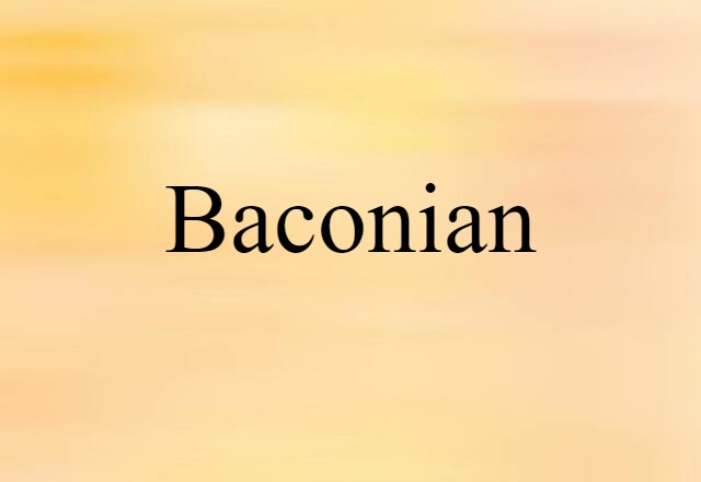 Baconian (noun) Definition, Meaning & Examples