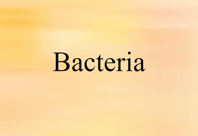 Bacteria (noun) Definition, Meaning & Examples