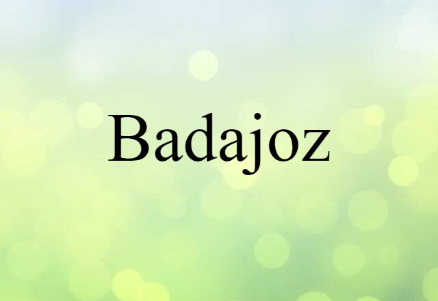 Badajoz (noun) Definition, Meaning & Examples