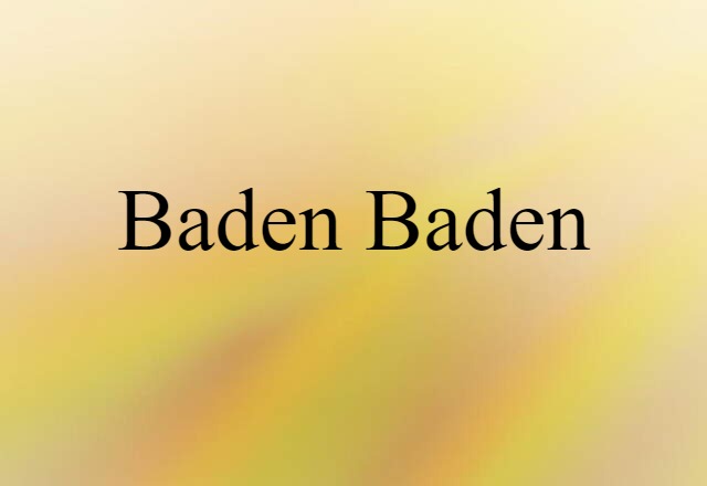 Baden Baden