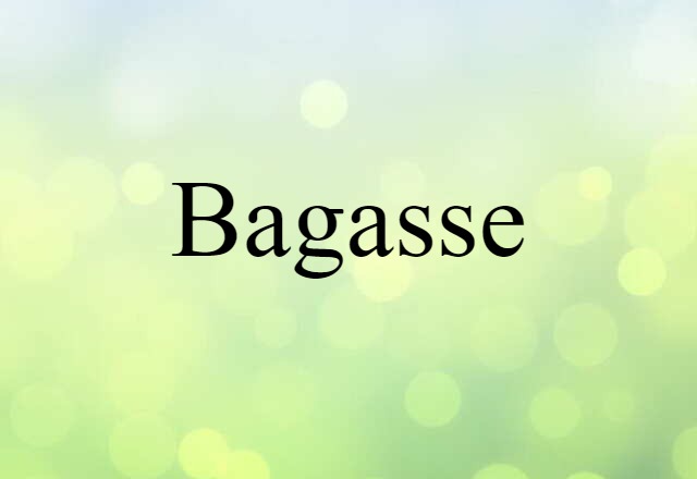 Bagasse (noun) Definition, Meaning & Examples