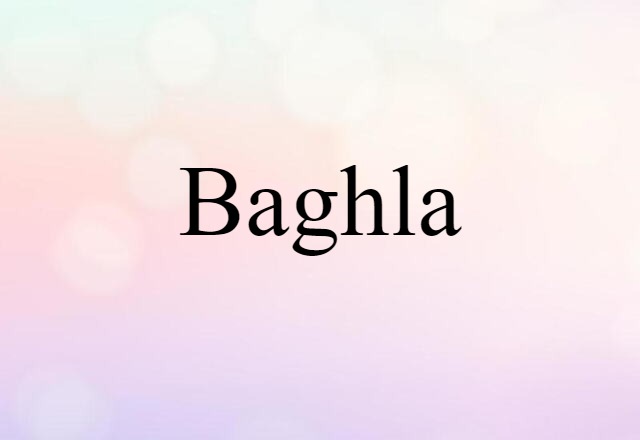 Baghla (noun) Definition, Meaning & Examples