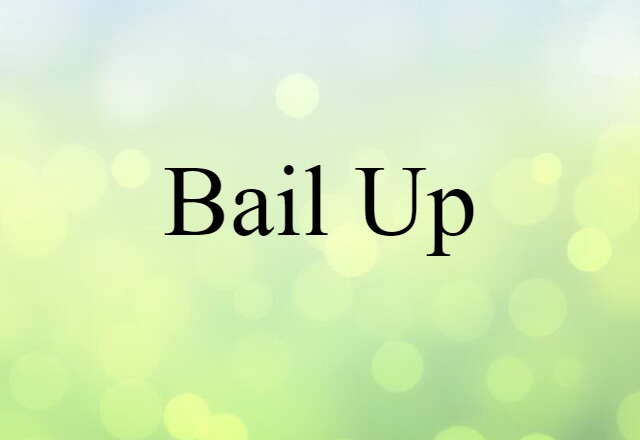 Bail Up (noun) Definition, Meaning & Examples