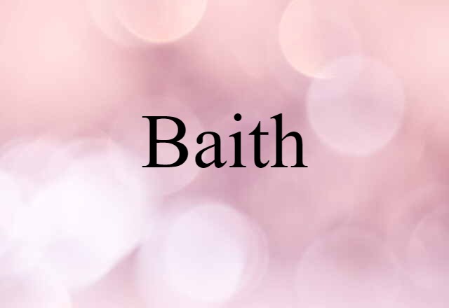 Baith (noun) Definition, Meaning & Examples