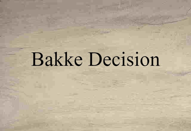 Bakke decision