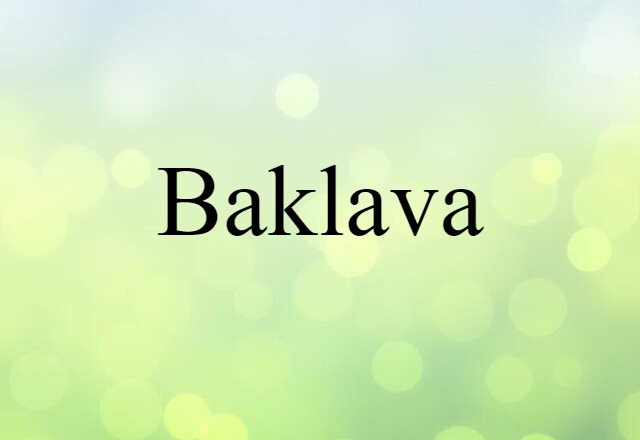 baklava