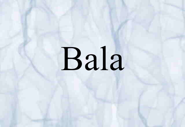 Bala (noun) Definition, Meaning & Examples