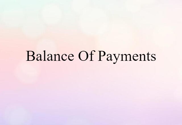 balance of payments