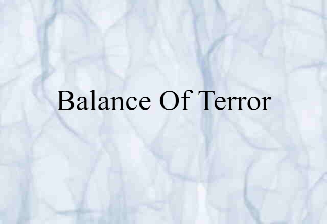 balance of terror