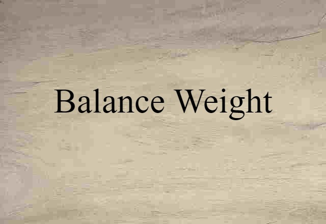 balance weight