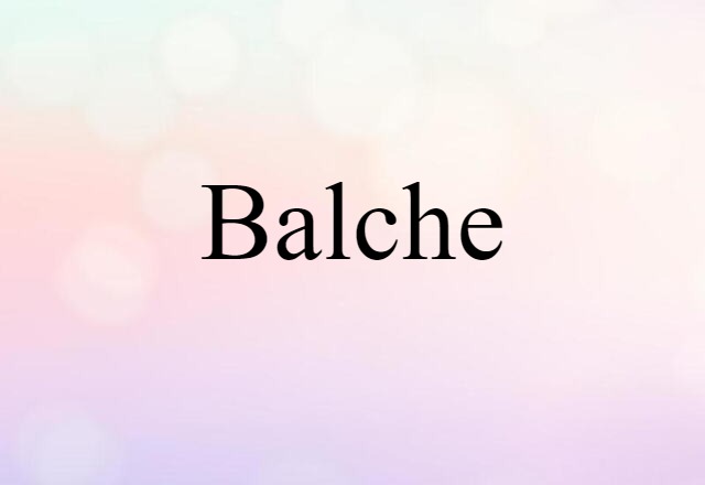 Balche (noun) Definition, Meaning & Examples