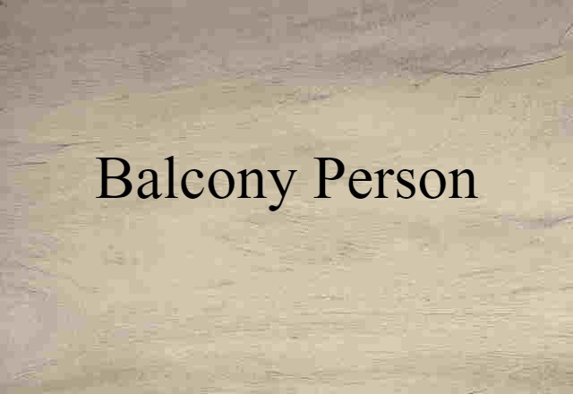 balcony person