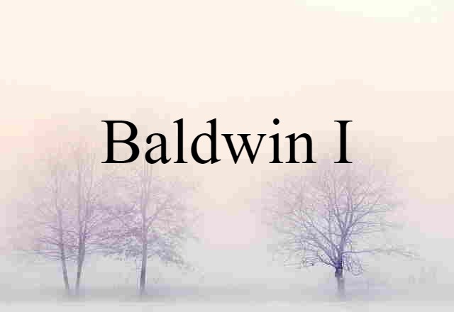 Baldwin I (noun) Definition, Meaning & Examples