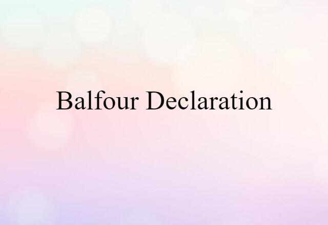 Balfour Declaration