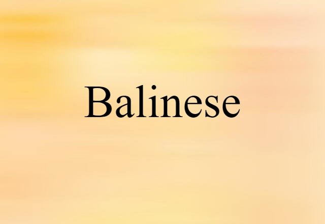 Balinese