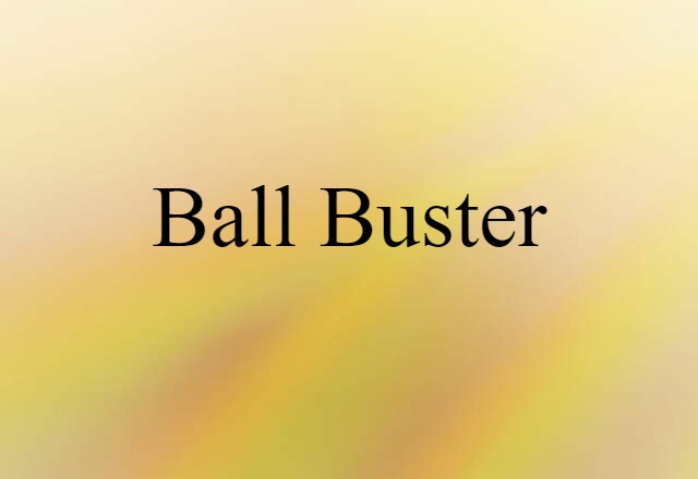 Ball Buster (noun) Definition, Meaning & Examples