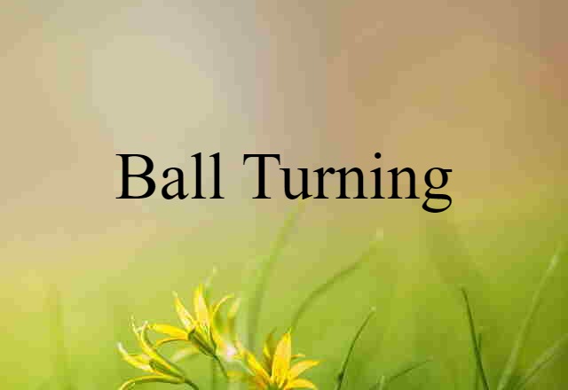 Ball Turning (noun) Definition, Meaning & Examples