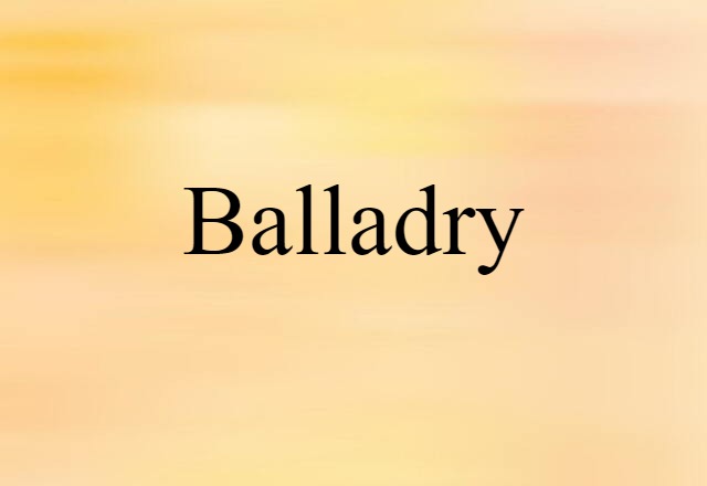 balladry