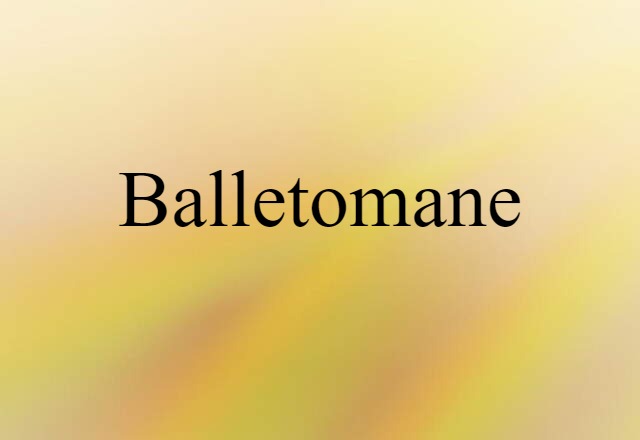 balletomane