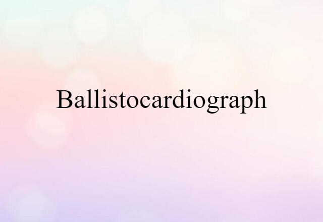 ballistocardiograph