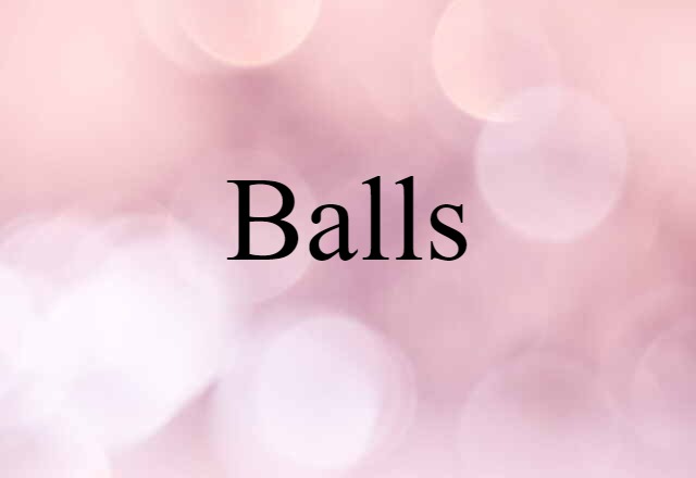 Balls (noun) Definition, Meaning & Examples