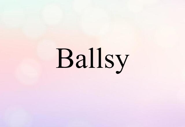 Ballsy (noun) Definition, Meaning & Examples