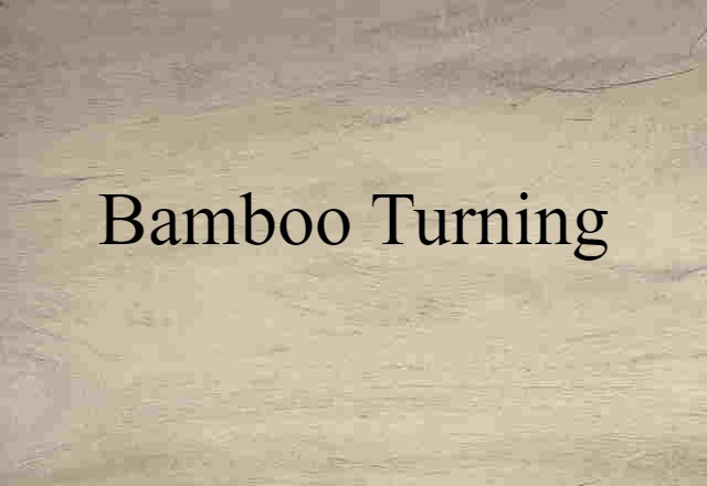 Bamboo Turning (noun) Definition, Meaning & Examples