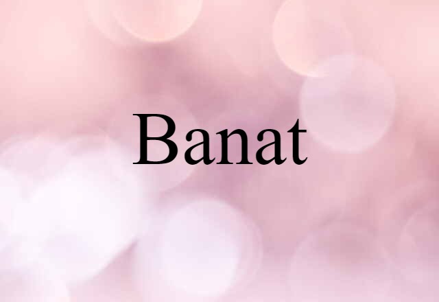 Banat (noun) Definition, Meaning & Examples