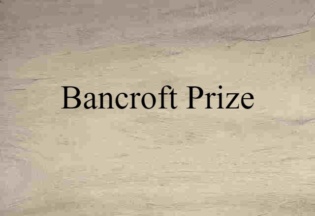 Bancroft Prize