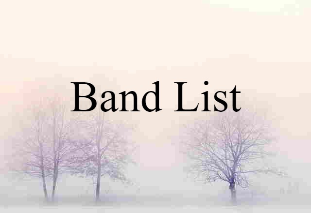 Band List (noun) Definition, Meaning & Examples