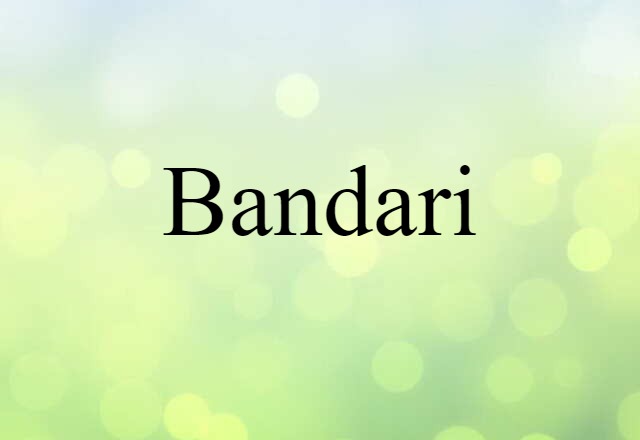 Bandari (noun) Definition, Meaning & Examples