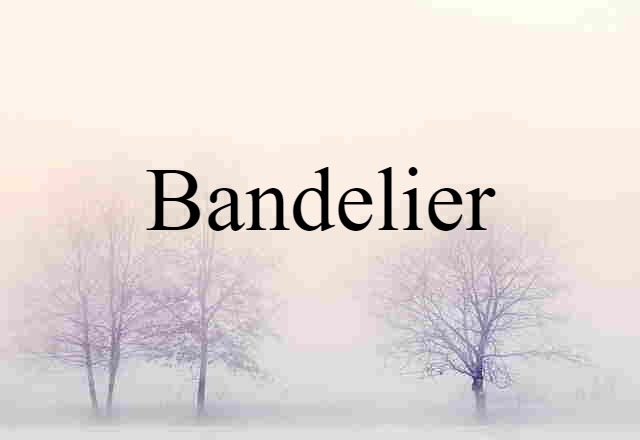 Bandelier (noun) Definition, Meaning & Examples